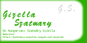 gizella szatmary business card