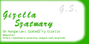 gizella szatmary business card